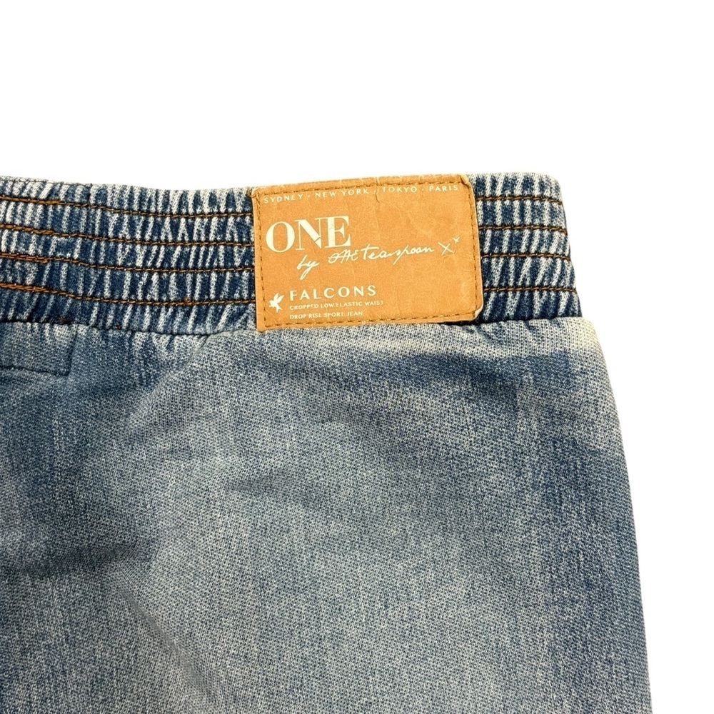 One Teaspoon Falcon Pull On Cropped Joggers Knit Denim Pants Size XS - Picture 9 of 10